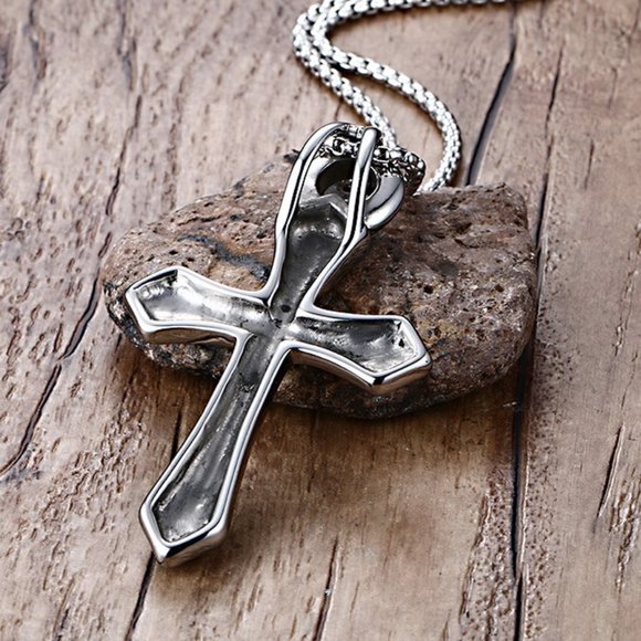 ❤️Surgical Foundry cross Pendant necklace for women/men, N90201P171 - Picture 7 of 8